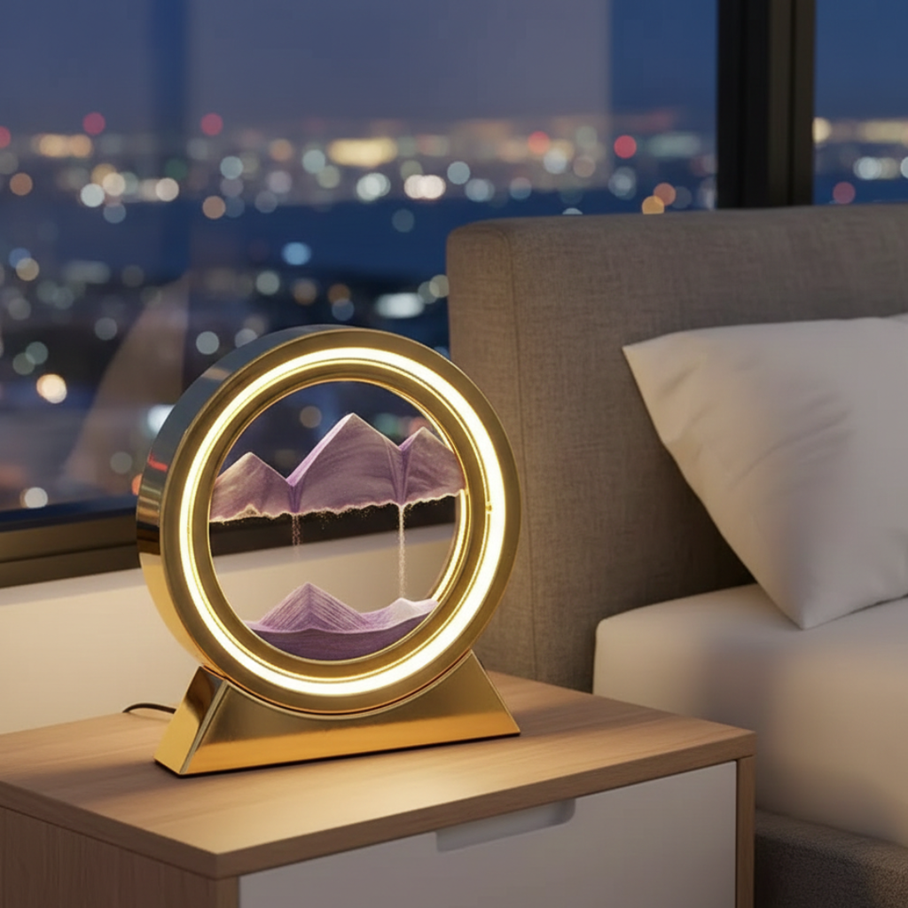 Table Lamp With Moving Sand Art | Temsk
