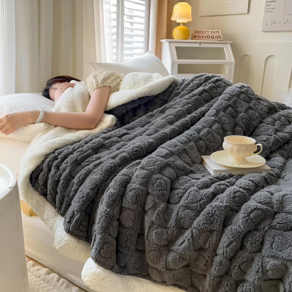 Couverture sherpa Nova Heart pour confort du salon | Temsk