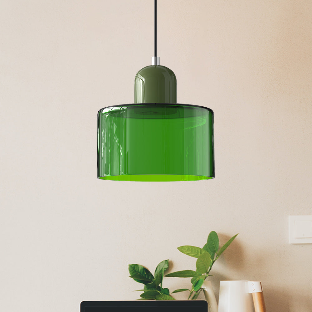 Bauhaus Glas-Pendelleuchte mit lebendiger modernistischer Farbe | Temsk
