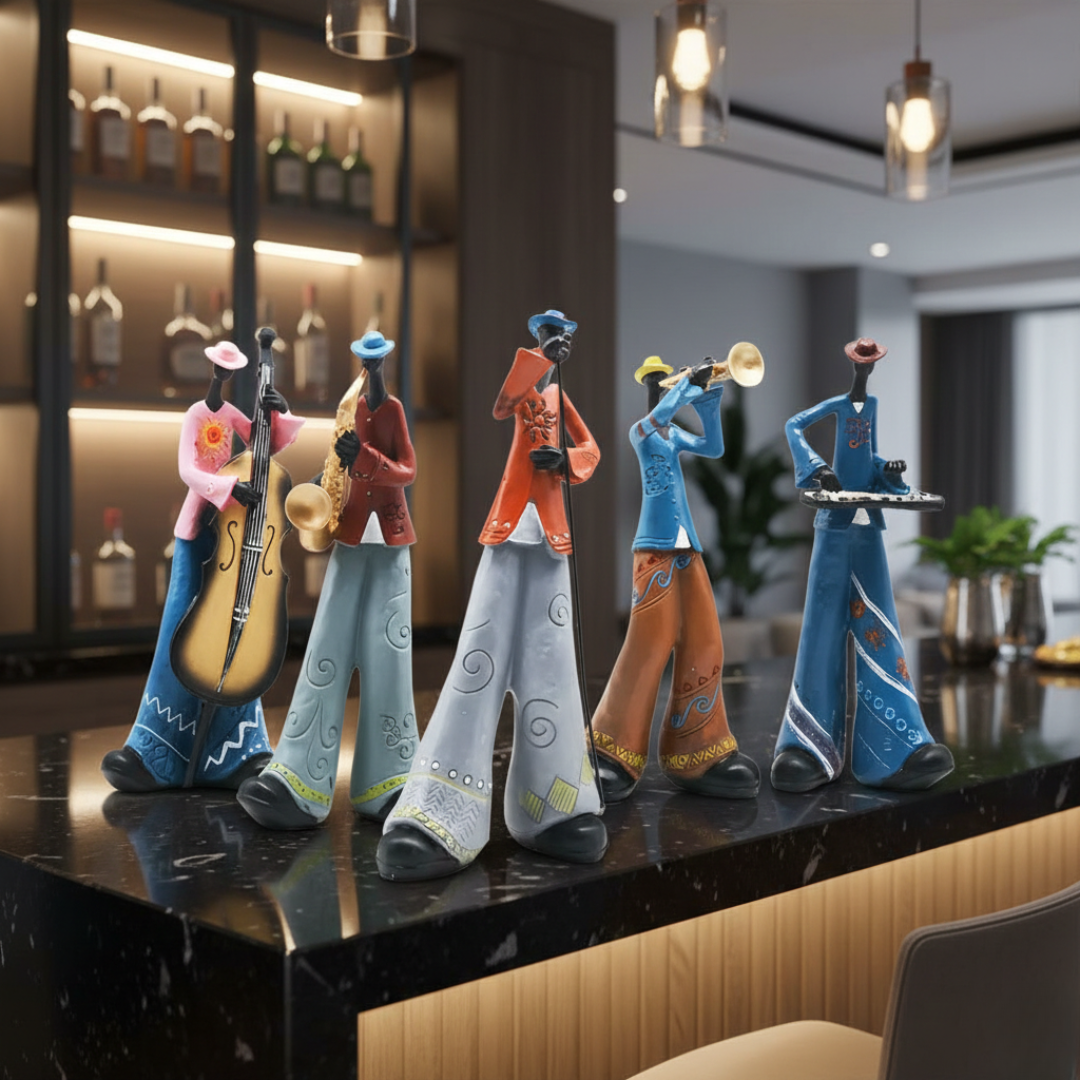 Elegant Abstract Jazz Music Resin Sculpture Figurine | Temsk