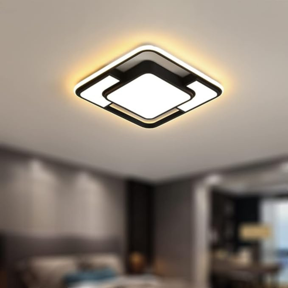 Fernbedienbare LED-Deckenleuchte mit geometrischem Design-Flair | Temsk
