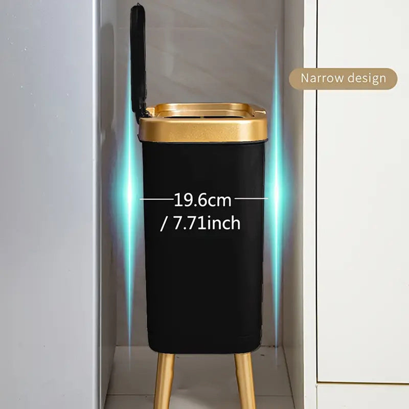 15L Odour Sealing Trash Can With Raised Feet For Kitchen, Living Room, Bathroom | Temsk
