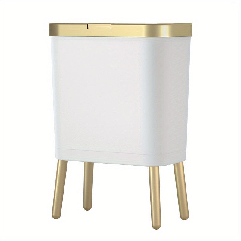 15L Odour Sealing Trash Can With Raised Feet For Kitchen, Living Room, Bathroom | Temsk