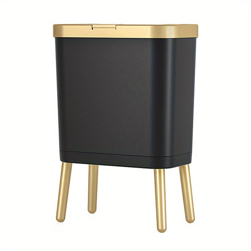 15L Odour Sealing Trash Can With Raised Feet For Kitchen, Living Room, Bathroom | Temsk