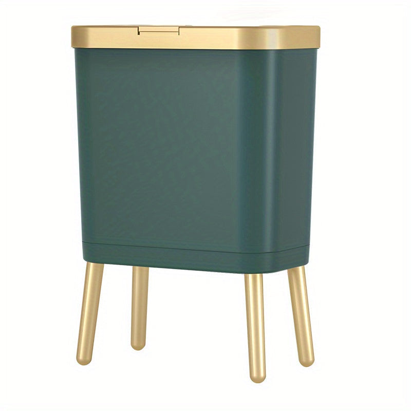 15L Odour Sealing Trash Can With Raised Feet For Kitchen, Living Room, Bathroom | Temsk