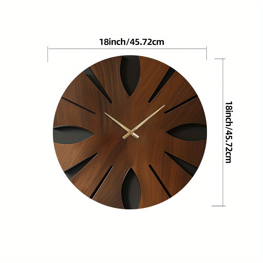 Geräuschlose Wanduhr aus Holz für stilvolle Wohn- und Lebensräume | Temsk