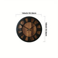 Klassische Vintage-Holzwanduhr mit Zifferblatt in römischen Zahlen | Temsk