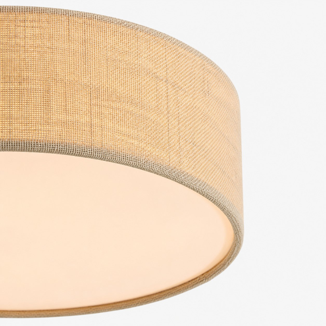 Linen Shade Drum Ceiling Light, Diameter 30/45 Cm, Scandinavian Modern Living Room Lamp | Temsk