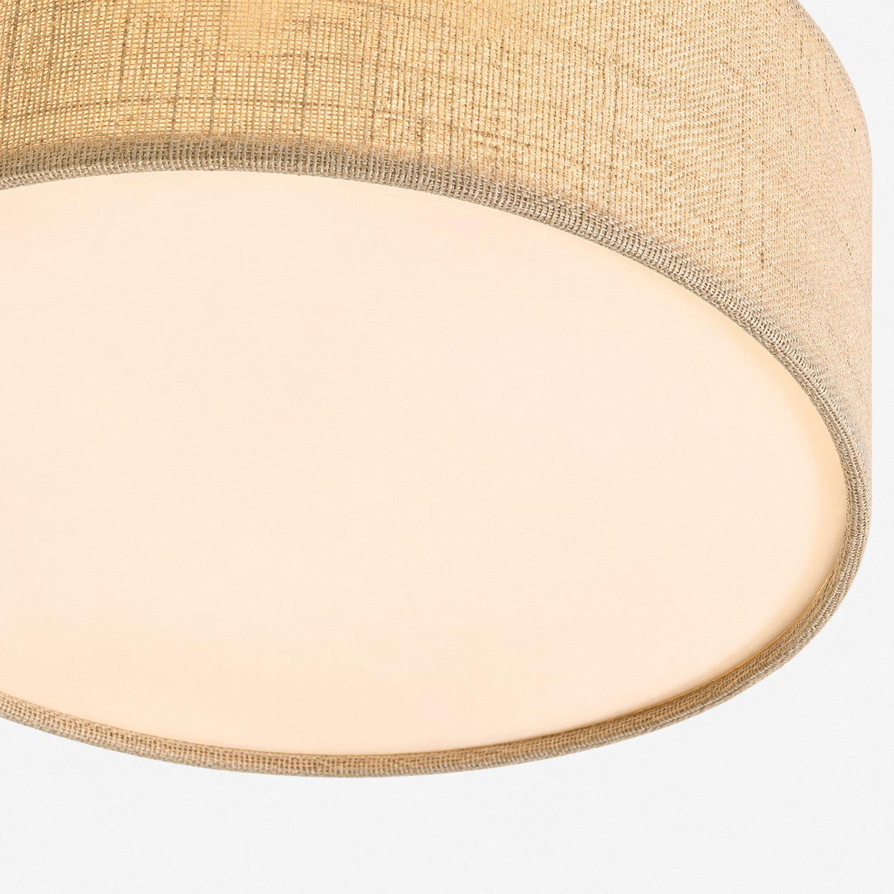Linen Shade Drum Ceiling Light, Diameter 30/45 Cm, Scandinavian Modern Living Room Lamp | Temsk