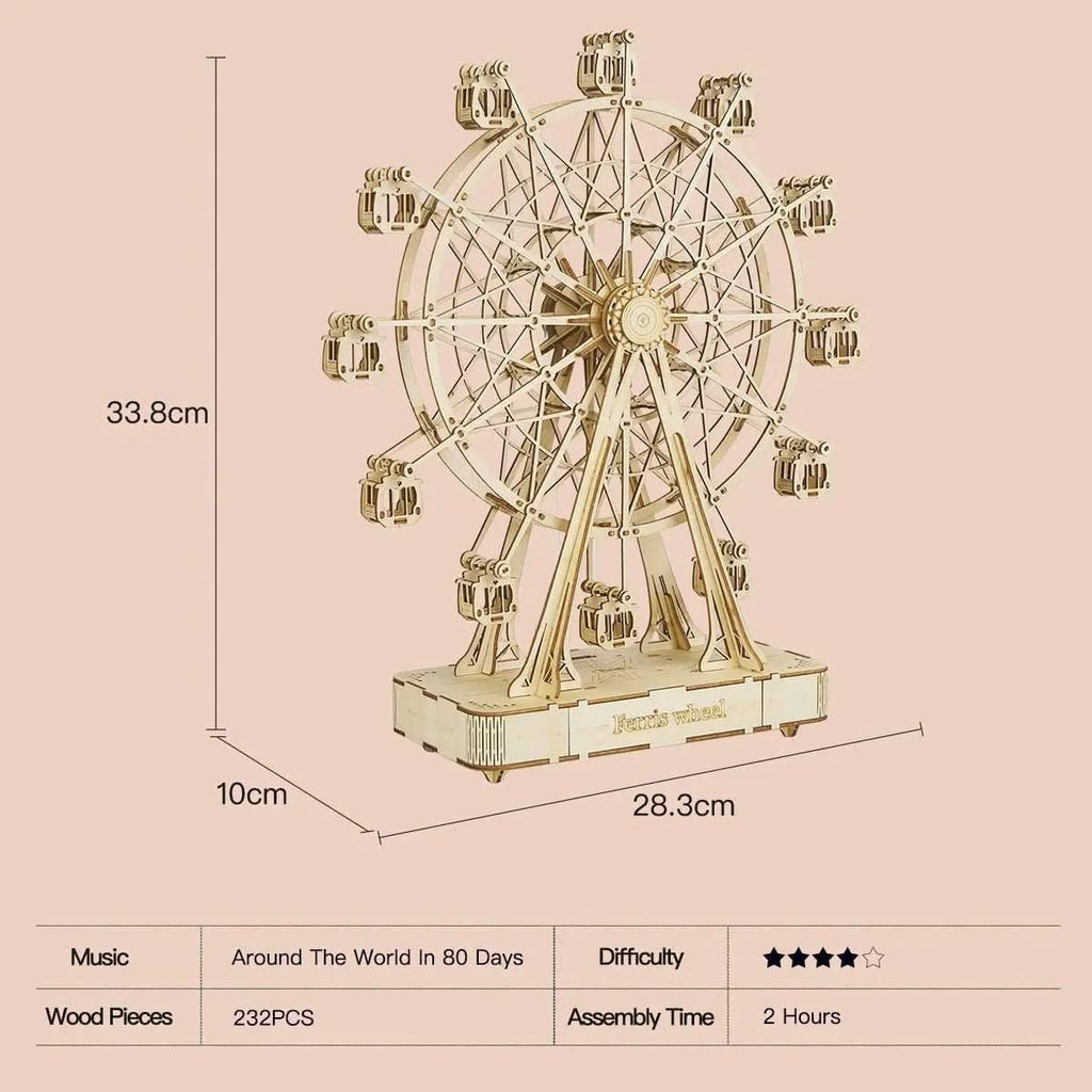 CraftLoom 3D Wooden Ferris Wheel Kit To Build Yourself | Temsk
