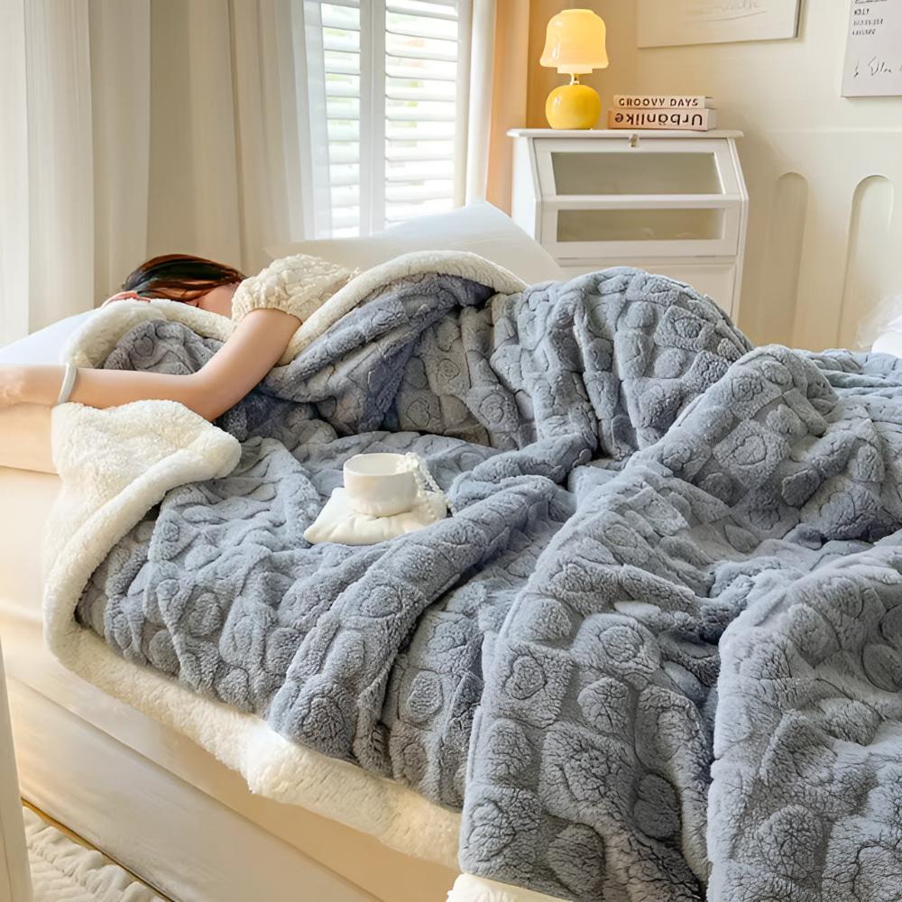 Couverture sherpa Nova Heart pour confort du salon | Temsk