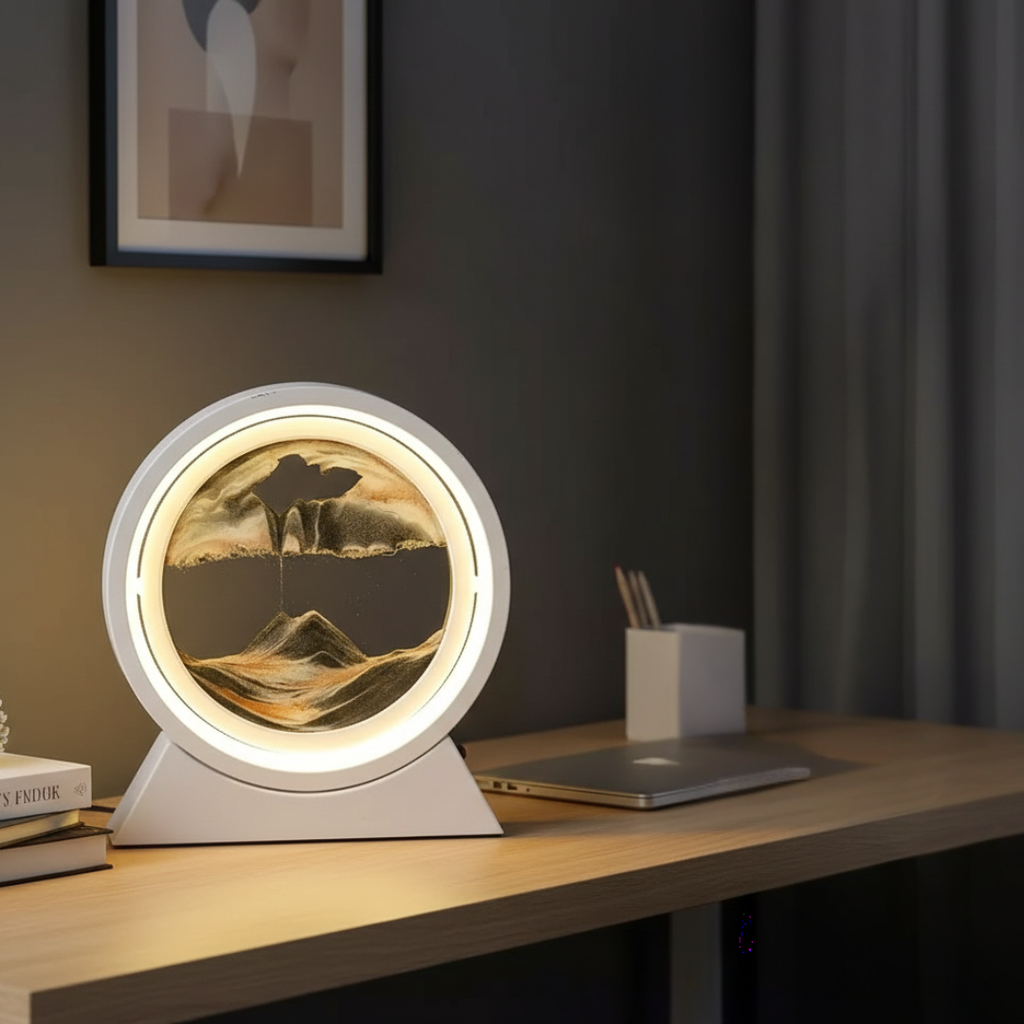 Table Lamp With Moving Sand Art | Temsk
