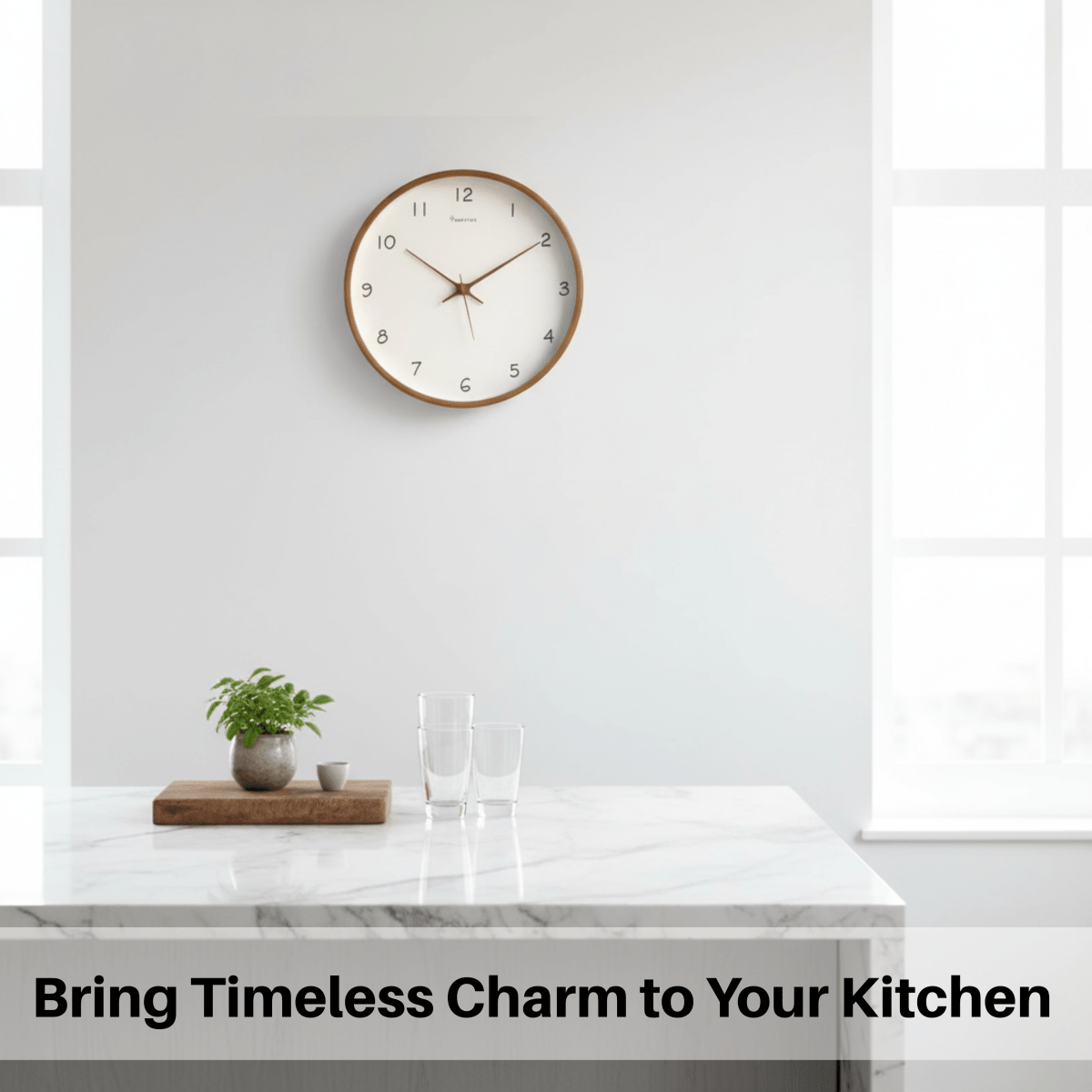 Serenewood Quiet Wooden Wall Clock With Battery Operation | Temsk