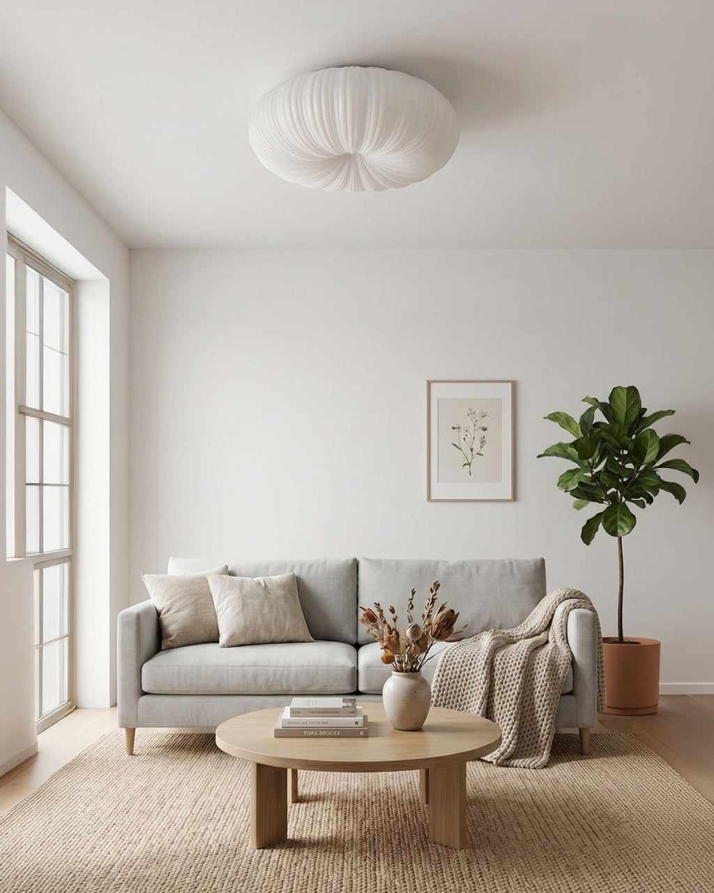 Iris Scandinavian Dimmable Ceiling Light With Metal And Acrylic Remote Control | Temsk