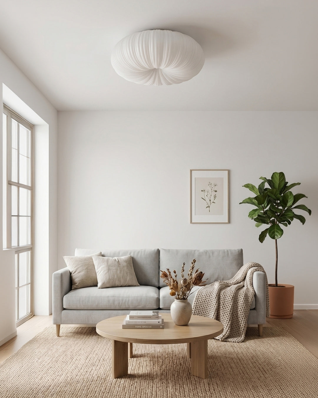 Iris Scandinavian Dimmable Ceiling Light With Metal And Acrylic Remote Control | Temsk