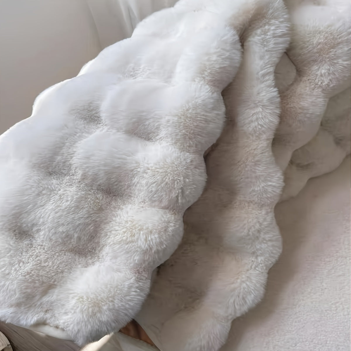 Cloud Comfort Plüsch-Bubble-Rundteppich für gemütliche Wohnbereiche | Temsk