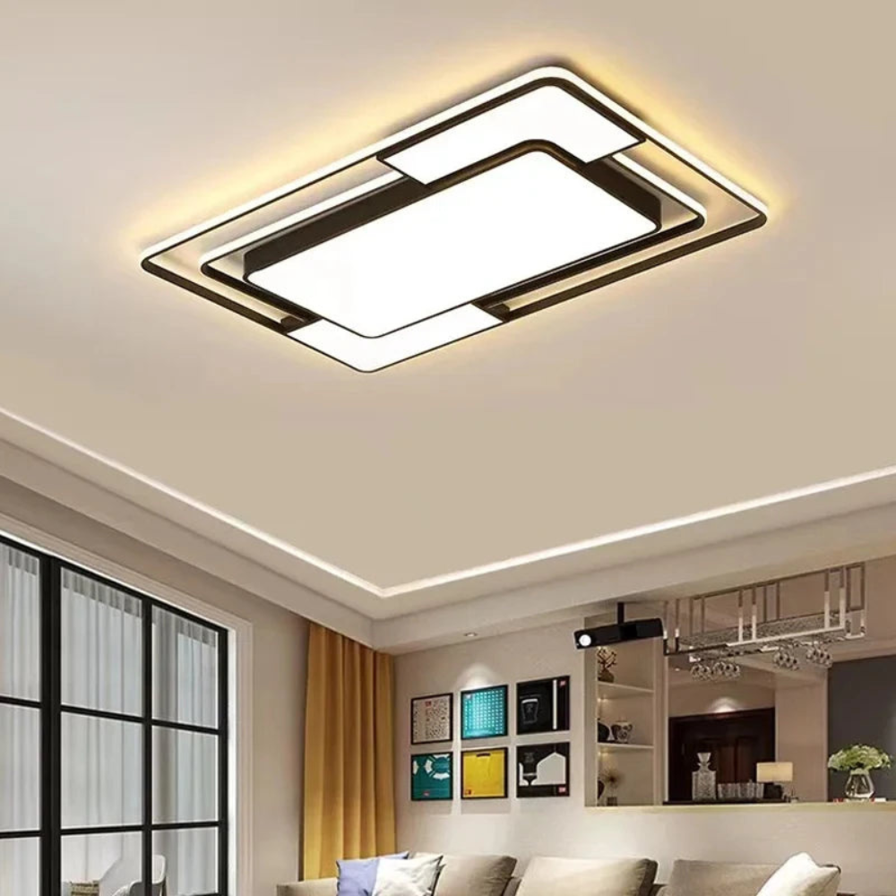 Fernbedienbare LED-Deckenleuchte mit geometrischem Design-Flair | Temsk