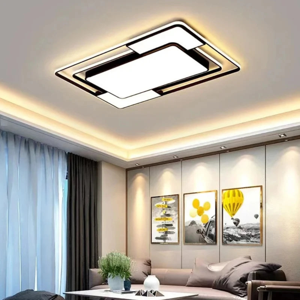 Fernbedienbare LED-Deckenleuchte mit geometrischem Design-Flair | Temsk