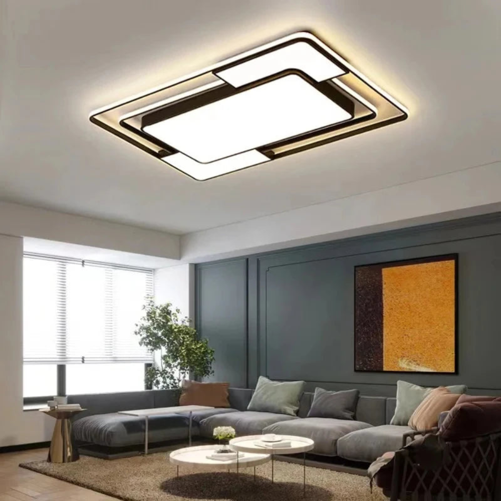 Fernbedienbare LED-Deckenleuchte mit geometrischem Design-Flair | Temsk