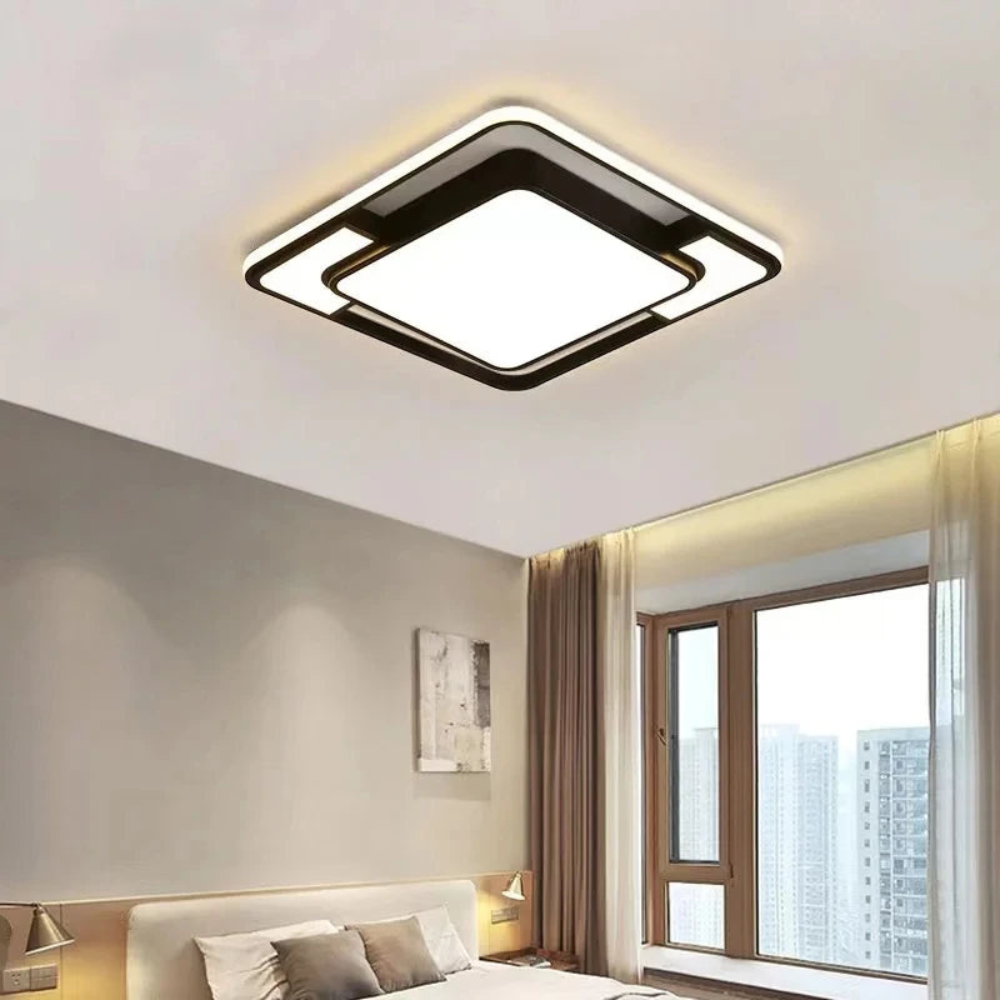 Fernbedienbare LED-Deckenleuchte mit geometrischem Design-Flair | Temsk