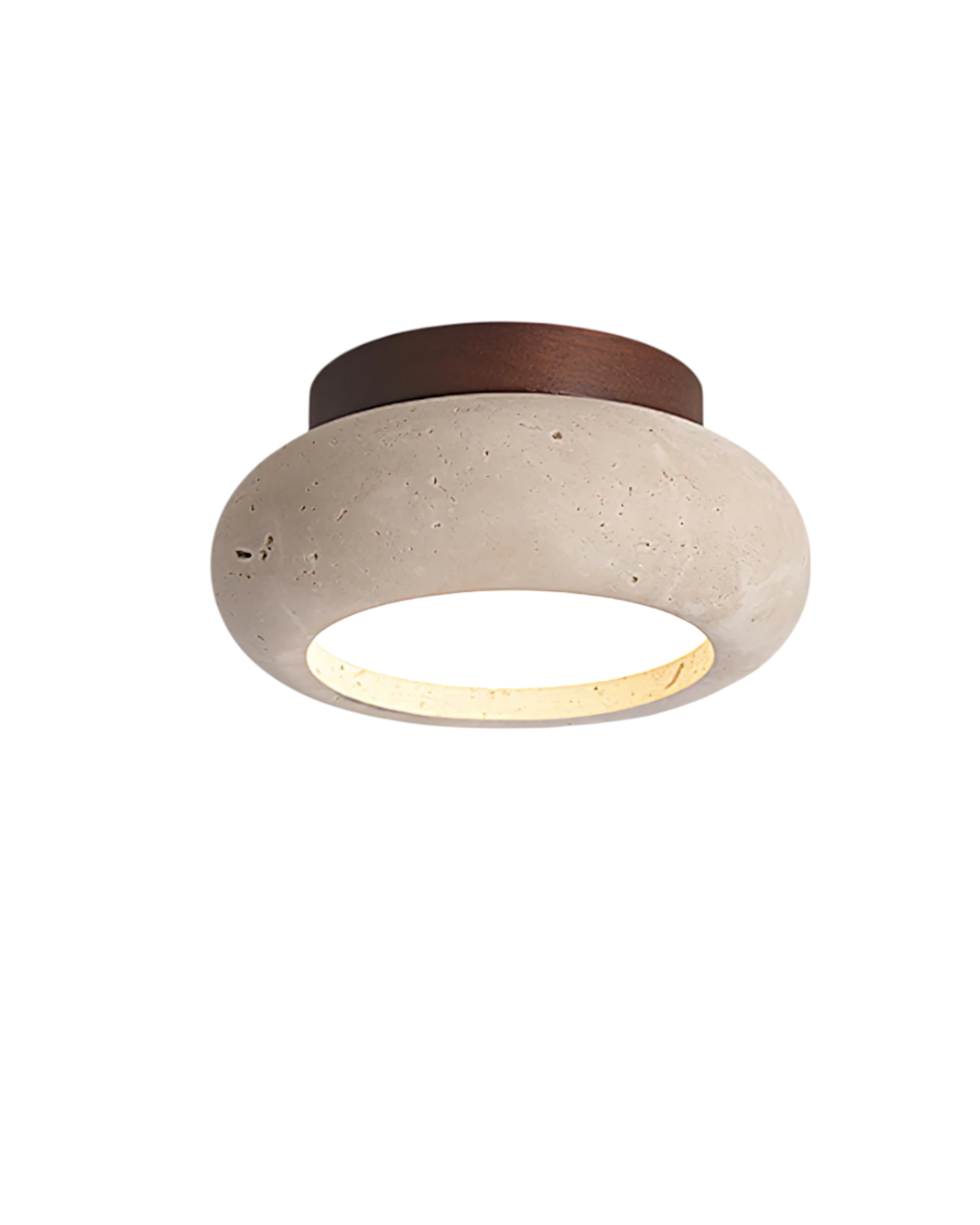 Acrylic Ceiling Lamp In Walnut Beige Tones For Living Room, Bedroom, Hallway | Temsk