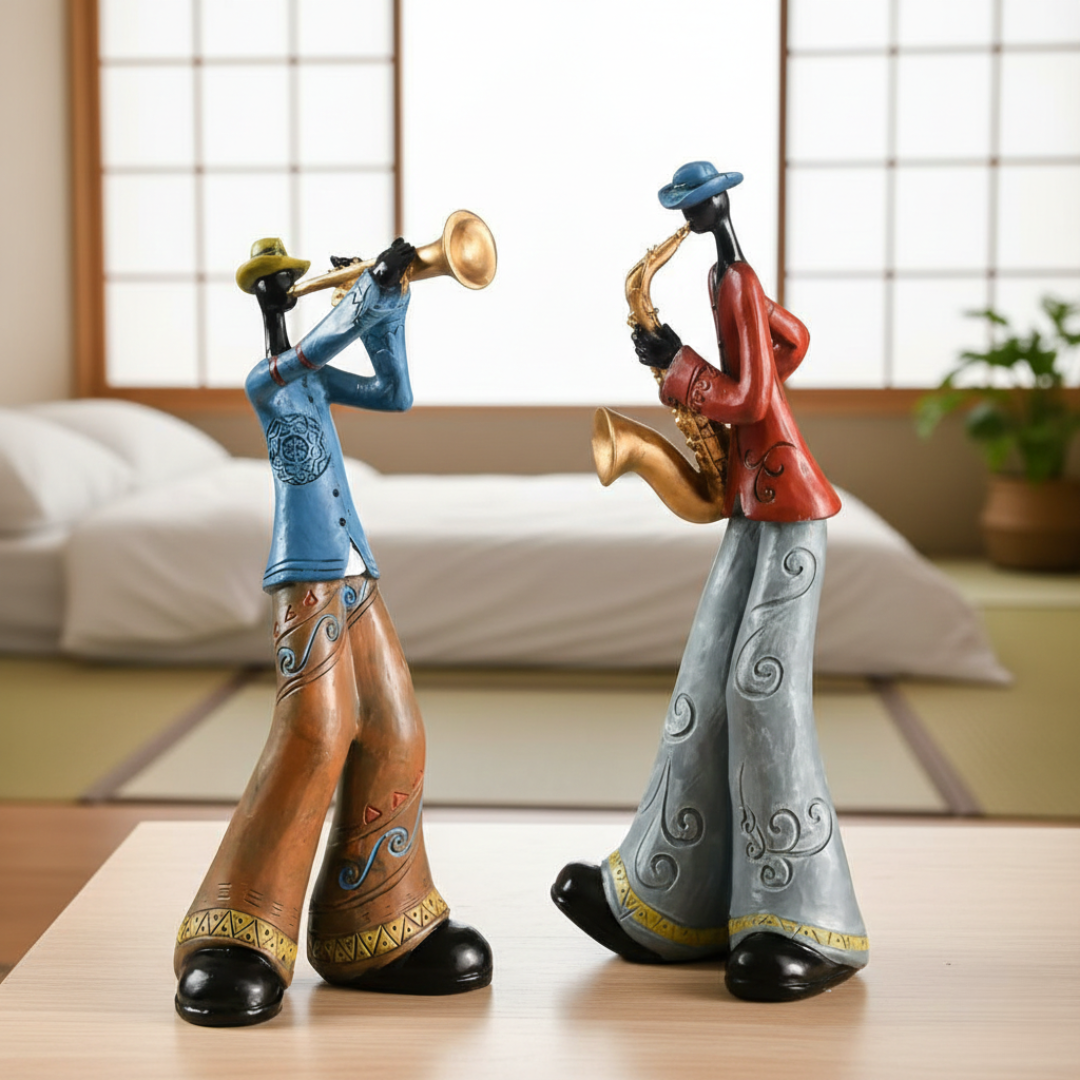 Elegant Abstract Jazz Music Resin Sculpture Figurine | Temsk