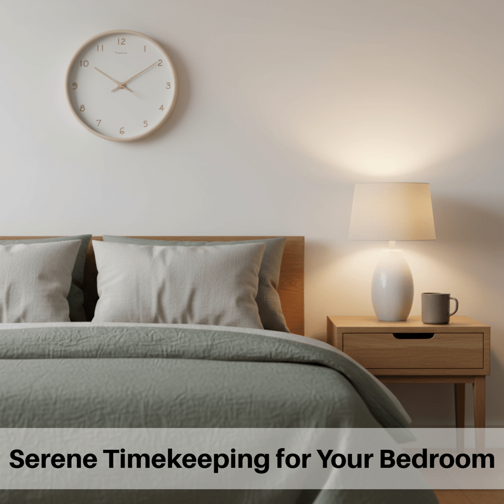 Serenewood Quiet Wooden Wall Clock With Battery Operation | Temsk