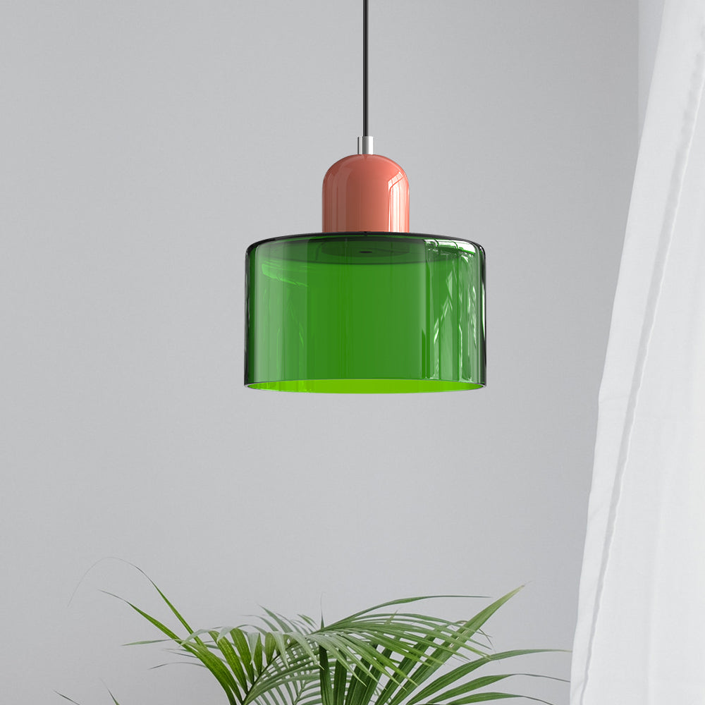 Bauhaus Glas-Pendelleuchte mit lebendiger modernistischer Farbe | Temsk