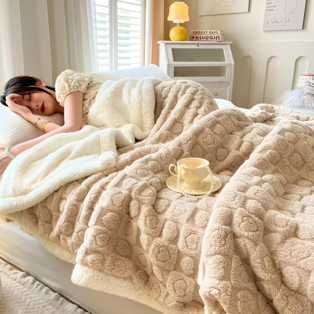 Couverture sherpa Nova Heart pour confort du salon | Temsk