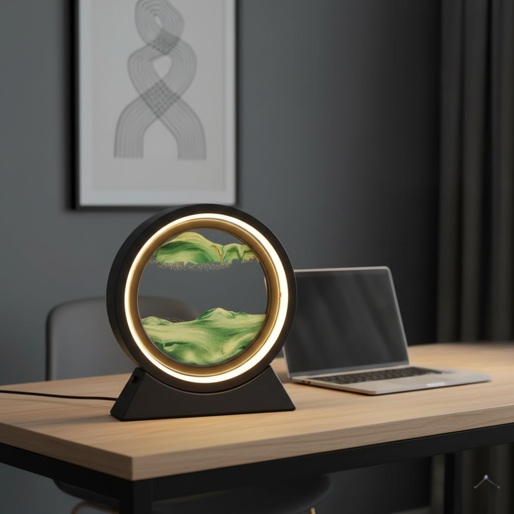 Table Lamp With Moving Sand Art | Temsk
