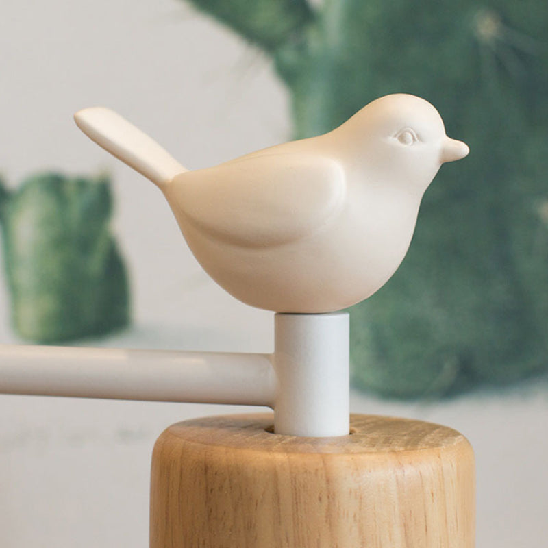 Nordische Holz-Vogel-Wandlampe mit LED-Bettleseleuchte | Temsk