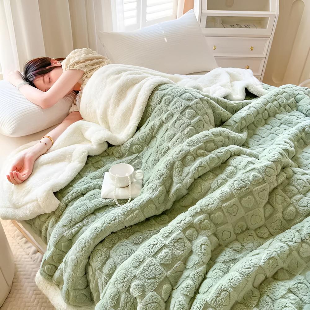 Couverture sherpa Nova Heart pour confort du salon | Temsk