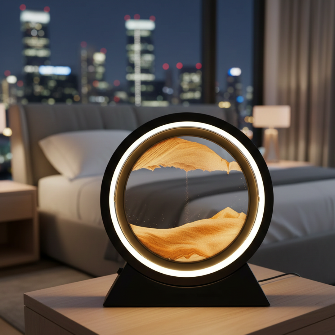 Table Lamp With Moving Sand Art | Temsk