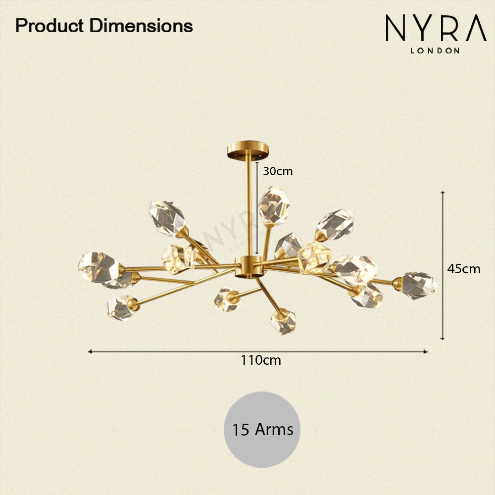 Aurelia Crystal Pendant Light With Modern Design And Bright Beams | Temsk