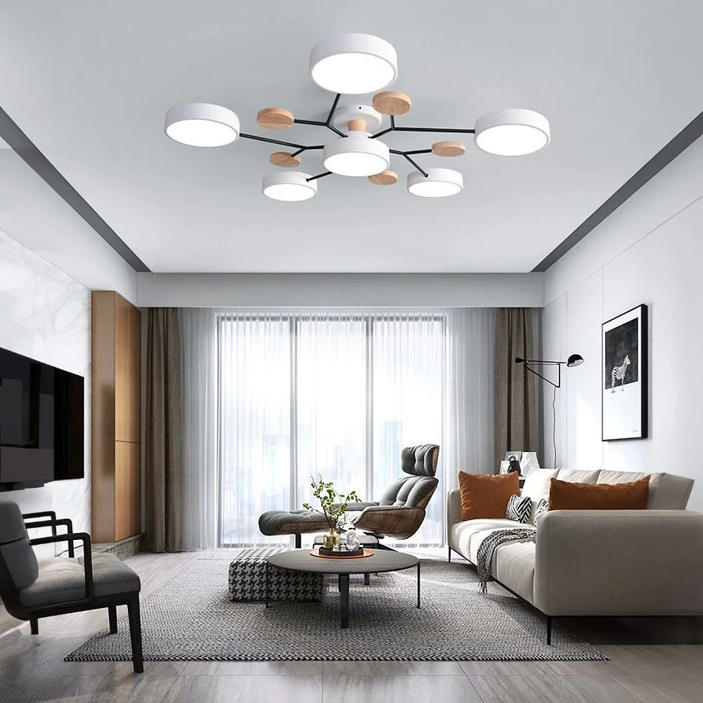 Moderne LED-Deckenleuchte mit Aufbaumontage-Design | Temsk