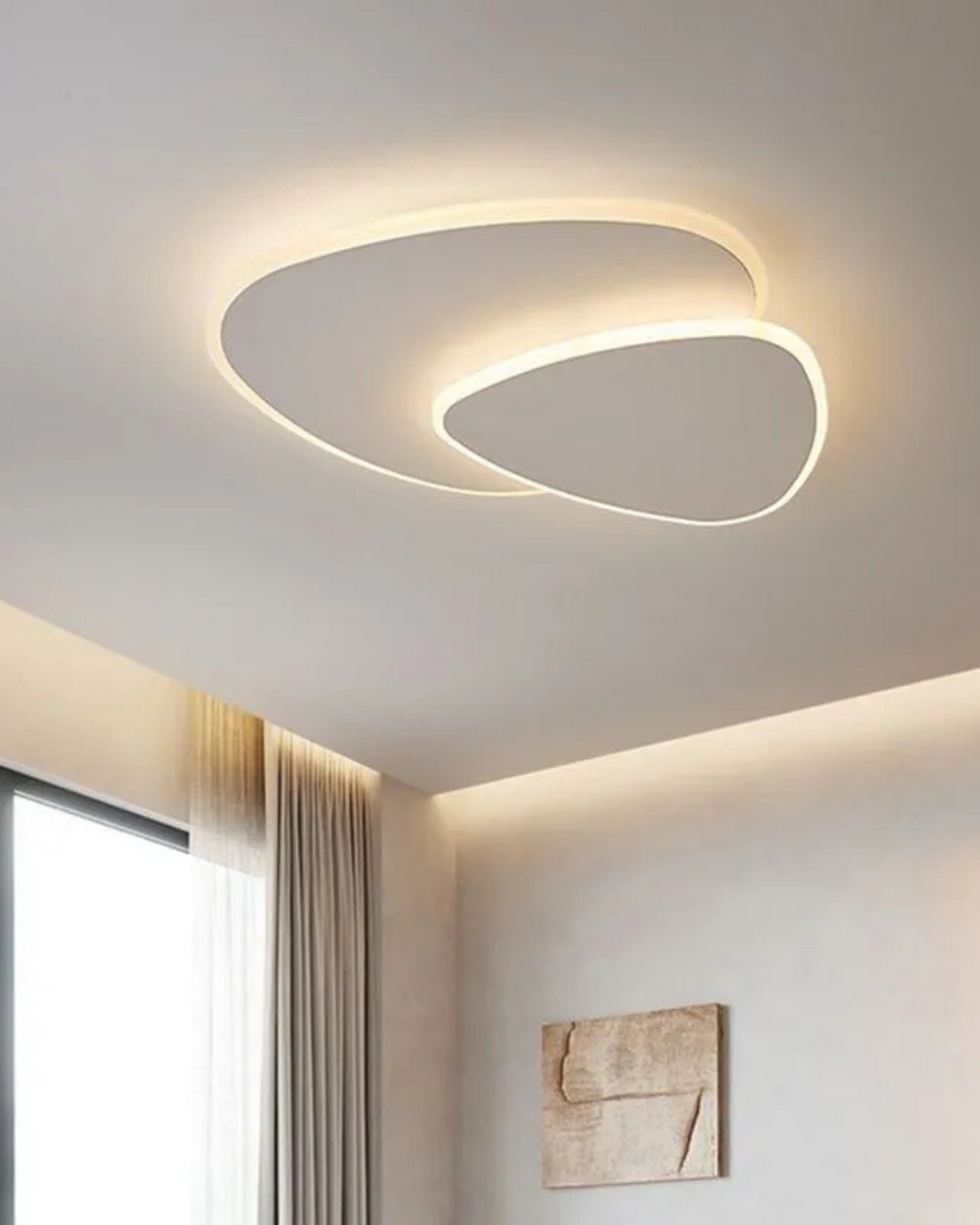 Asymmetrical Ceiling Light With LED Warm Glow For Modern Living Spaces | Temsk