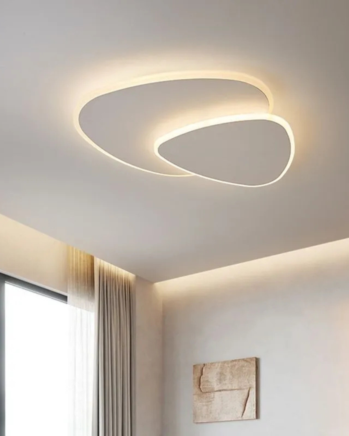 Asymmetrical Ceiling Light With LED Warm Glow For Modern Living Spaces | Temsk