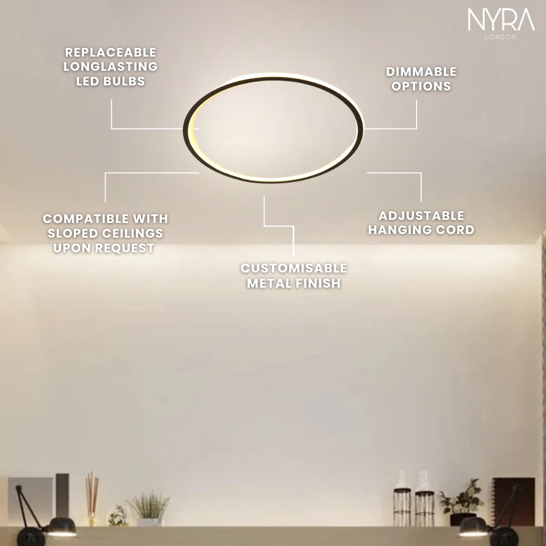 LumaEdge Slim LED Ceiling Lamp For Modern Interiors With Minimalist Glow | Temsk