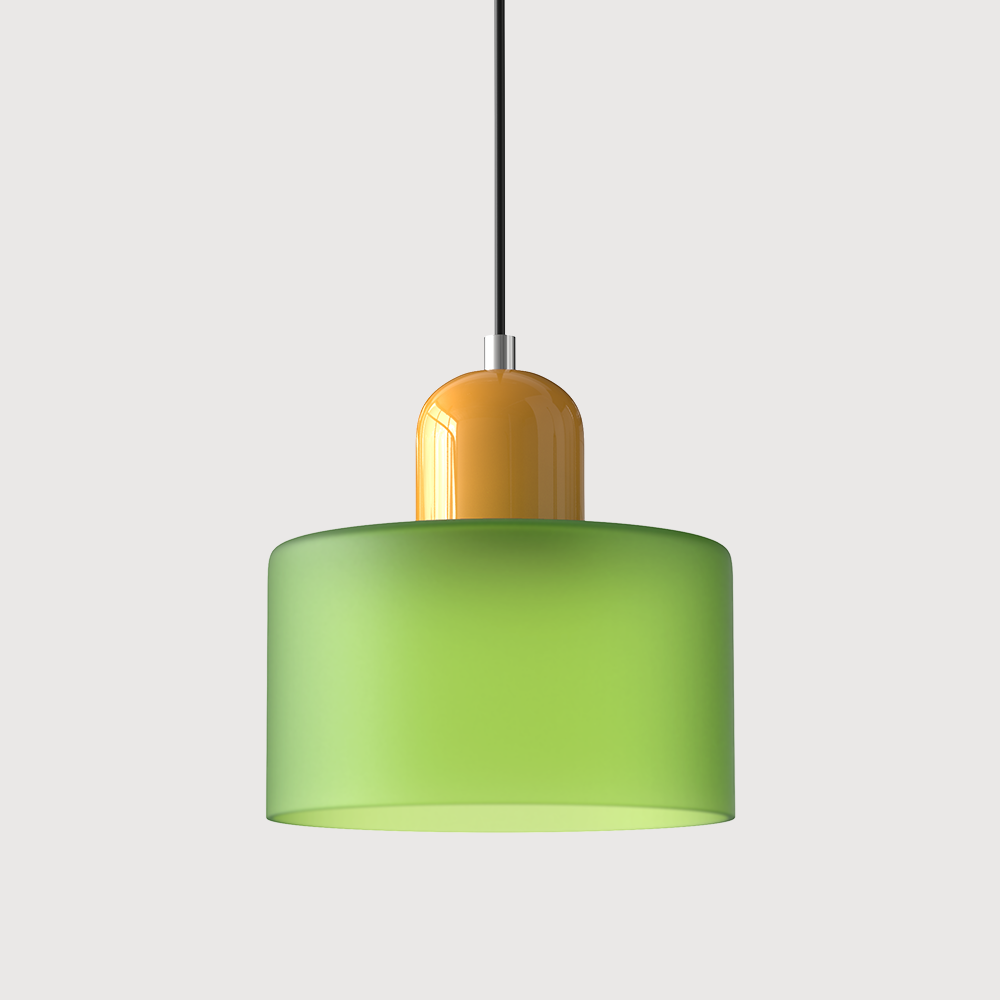 Bauhaus Glas-Pendelleuchte mit lebendiger modernistischer Farbe | Temsk