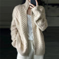 Aurelia Cashmere Cardigan With High Neck For Year Round Comfort | Temsk