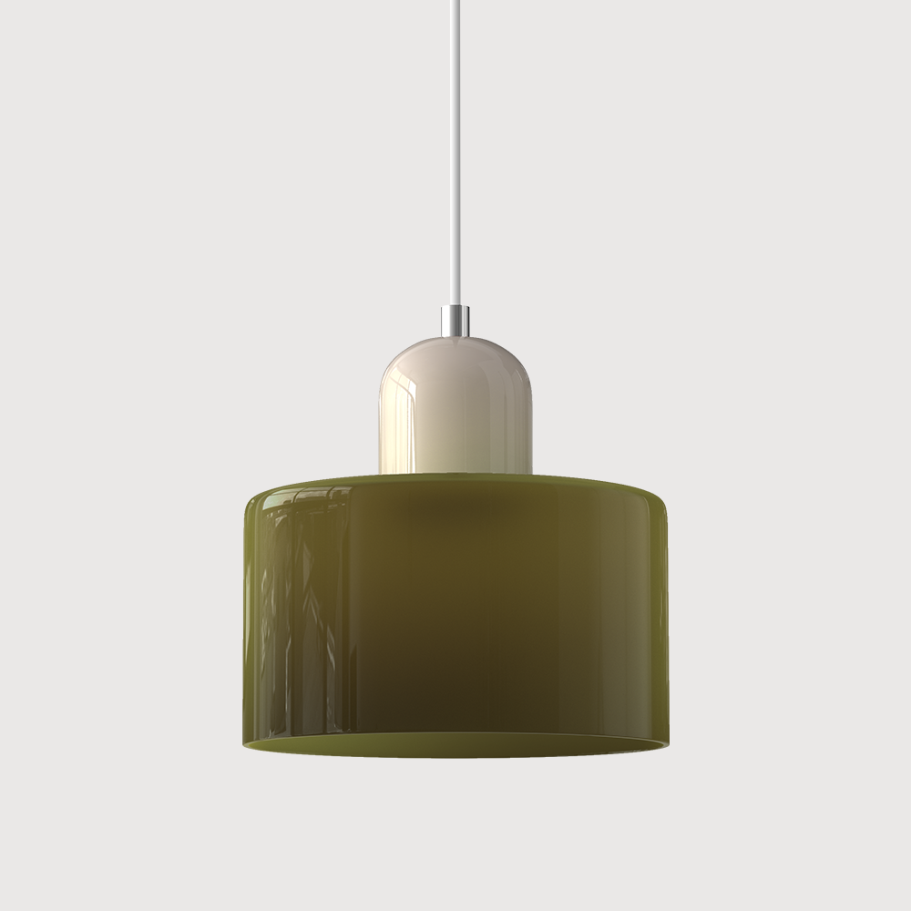 Bauhaus Glas-Pendelleuchte mit lebendiger modernistischer Farbe | Temsk