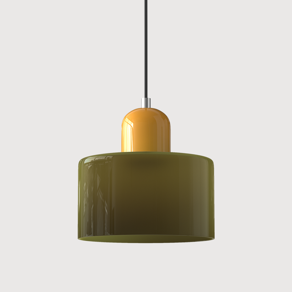 Bauhaus Glas-Pendelleuchte mit lebendiger modernistischer Farbe | Temsk