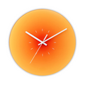 Sunset Glas Wanduhr mit Farbverlauf-Finish | Temsk