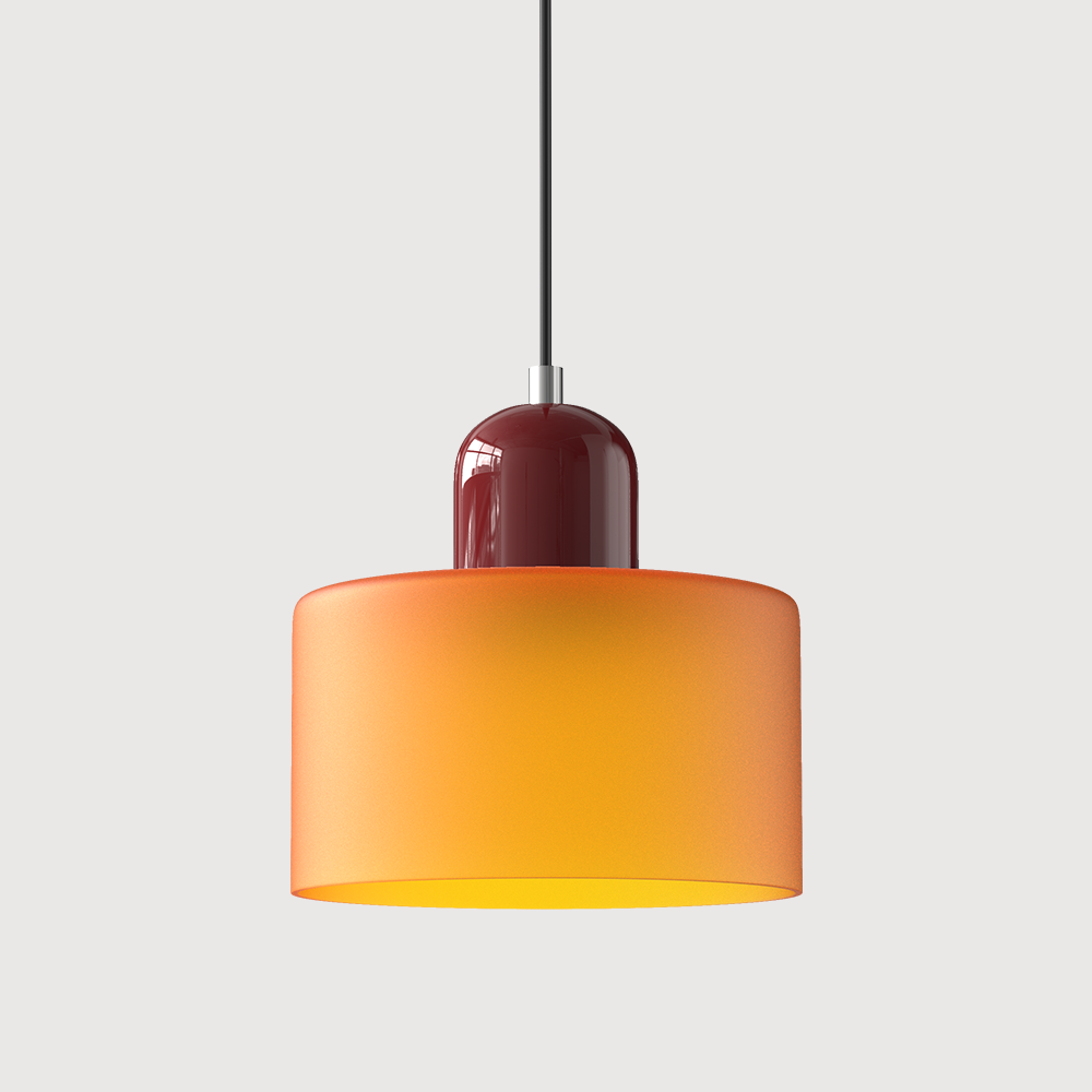 Bauhaus Glas-Pendelleuchte mit lebendiger modernistischer Farbe | Temsk