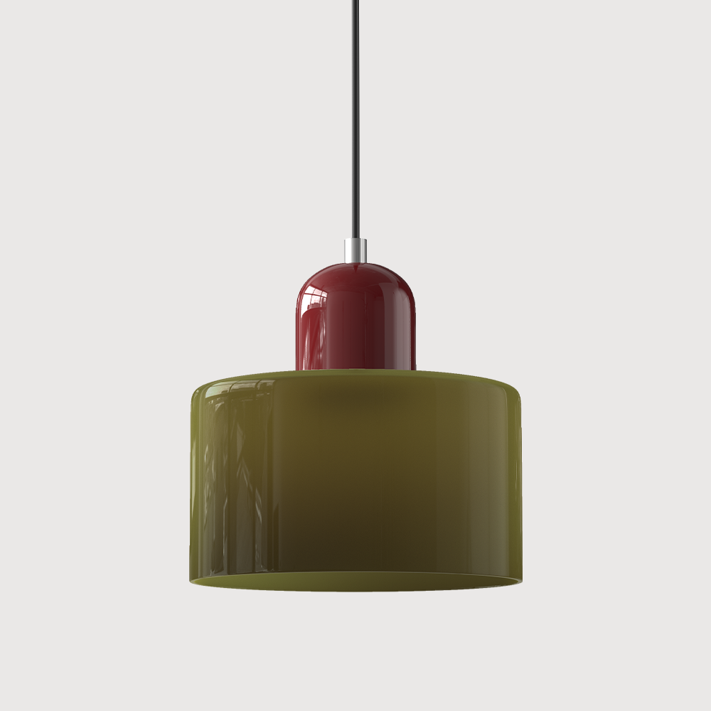 Bauhaus Glas-Pendelleuchte mit lebendiger modernistischer Farbe | Temsk