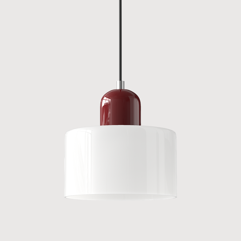 Bauhaus Glas-Pendelleuchte mit lebendiger modernistischer Farbe | Temsk