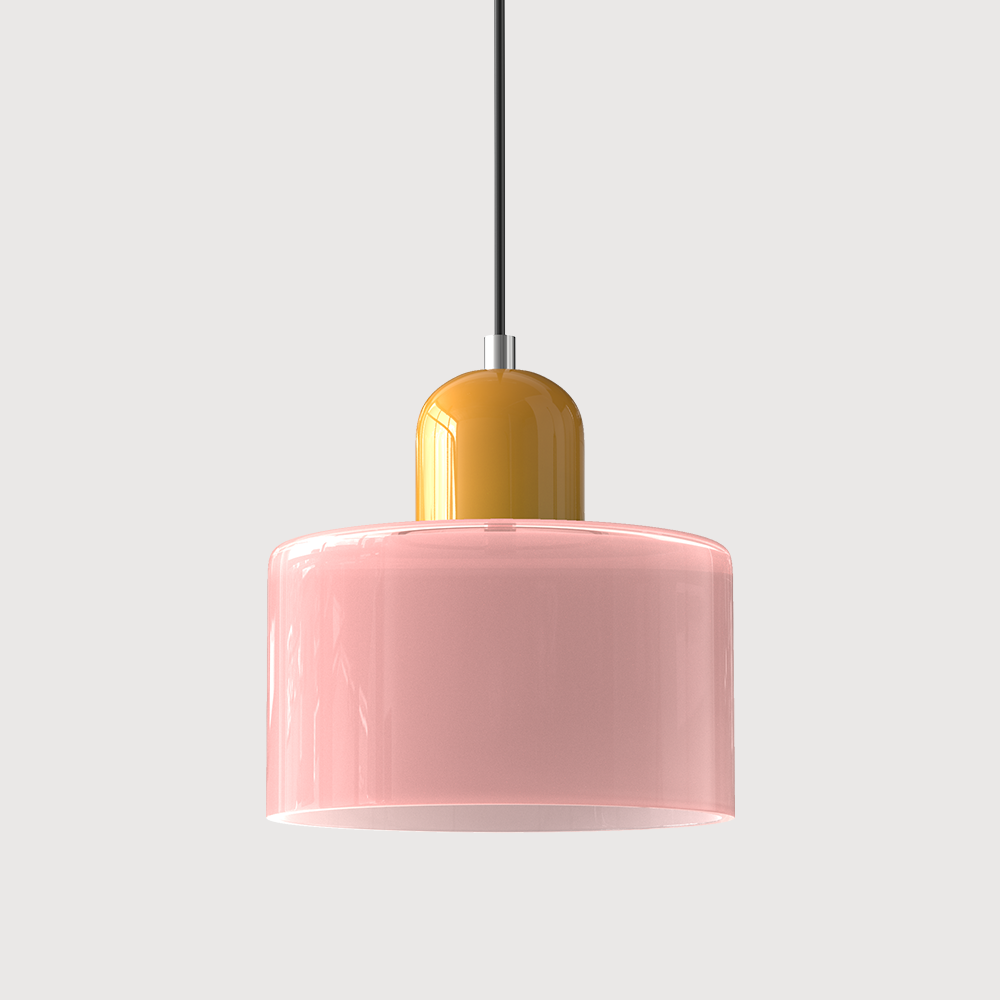 Bauhaus Glas-Pendelleuchte mit lebendiger modernistischer Farbe | Temsk