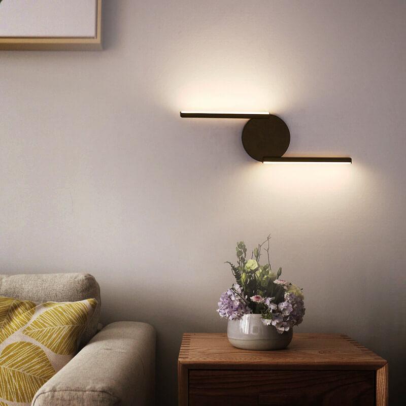 Kurvenlinien-LED-Wandleuchte mit skulpturalem Bogenlicht | Temsk