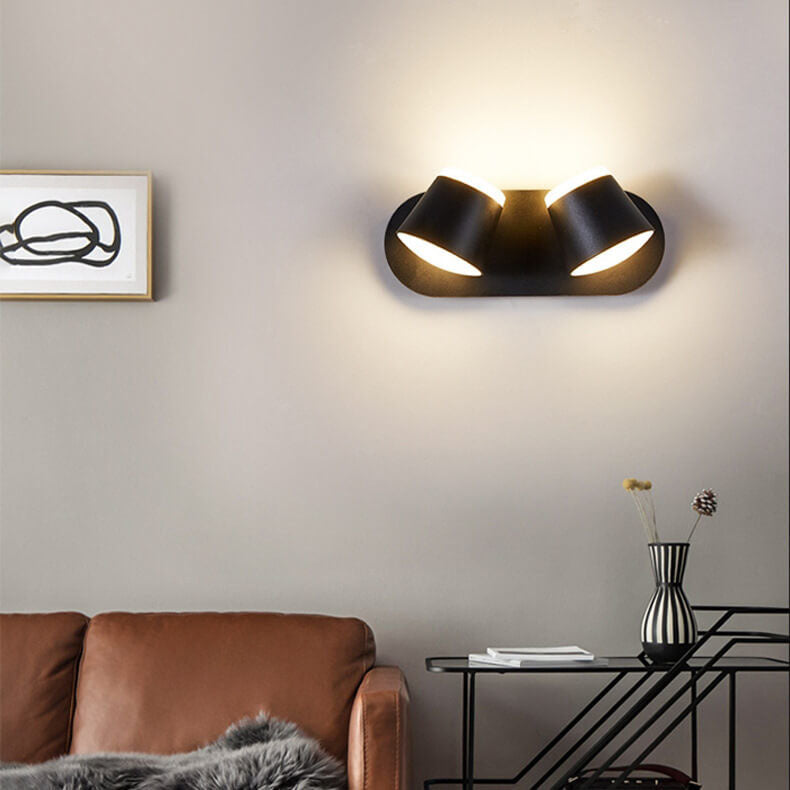 Aurora LED Wall Light With Rotating Cylinder Shade And 1/2/3 Flame Options | Temsk