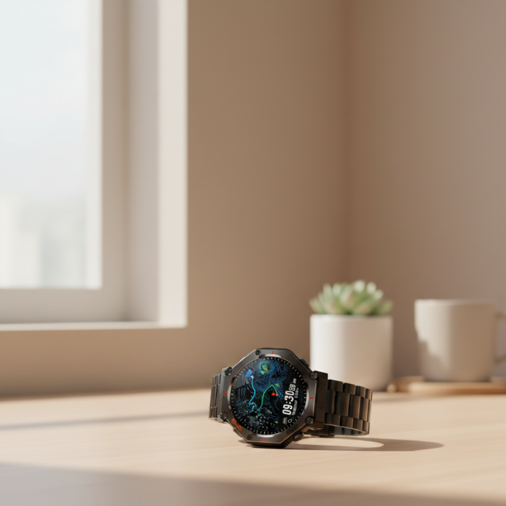 AMOLED GPS Smartwatch Waterproof Outdoor Watch With Compass And Altimeter | Temsk